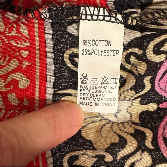 Women’s Embroidered Sequin Multi-Colour Print Boho Top Large - Picture 7 of 7